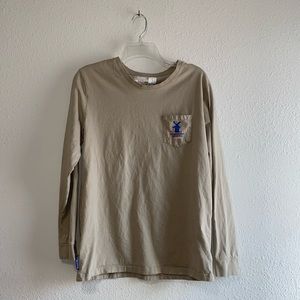 Dutch Bros Tan Long Sleeve with Graphics on the back